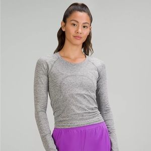 grey lululemon long sleeve swiftly tech shirt